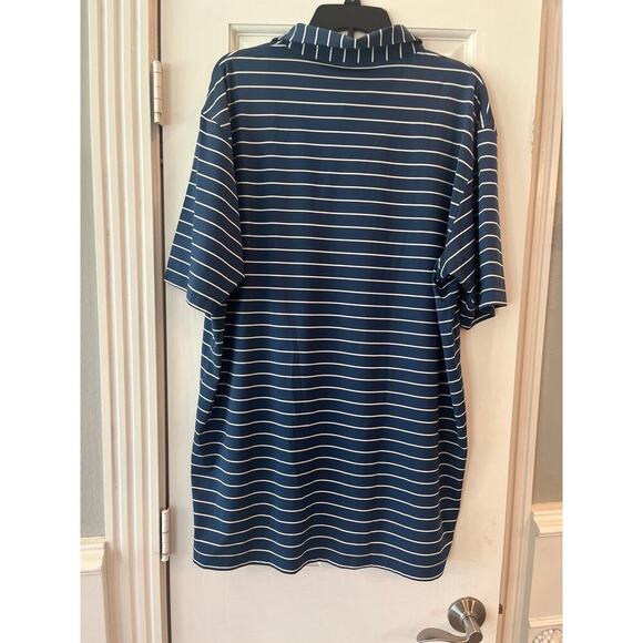 Peter Millar Summer Comfort Striped Golf Performance Polo Men XL Preppy Money - Picture 3 of 8